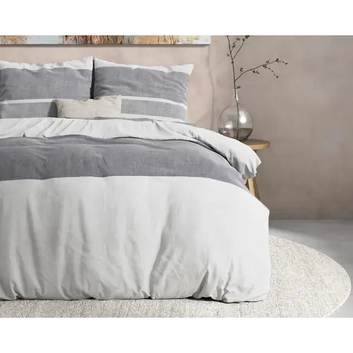 Dreamhouse Dekbedovertrek Flanel Skylar Anthracite 240 x 220