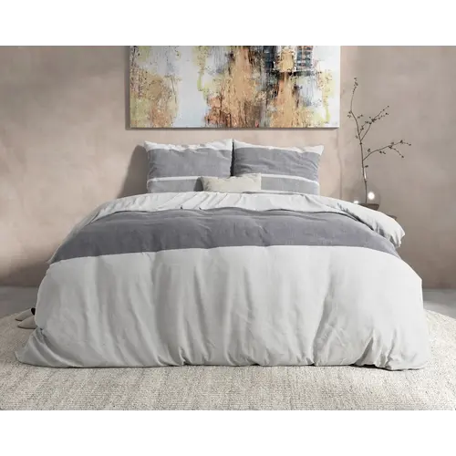 Dreamhouse Dekbedovertrek Flanel Skylar Anthracite 240 x 220
