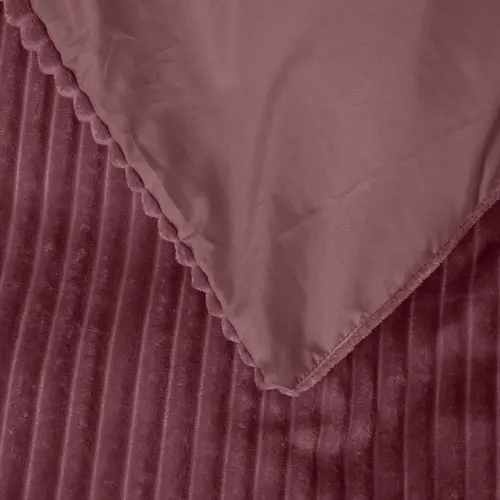 Sleeptime Dekbedovertrek Rib Teddy Oud Roze 140 x 200/220