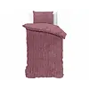 Sleeptime Dekbedovertrek Rib Teddy Oud Roze 140 x 200/220