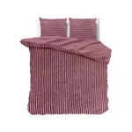 Sleeptime Dekbedovertrek Rib Teddy Oud Roze 140 x 200/220