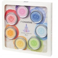 Huis en Bed Kaarsen geschenkset 7 chakra's