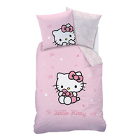 Hello Kitty Dekbedovertrek Cute - 140 x 200 + 63 x 63 cm - Katoen