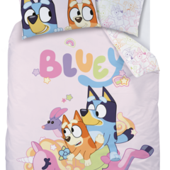 Bluey Dekbedovertrek Colorful - 140 x 200 + 63 x 63 cm - Katoen