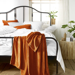 De Witte Lietaer Fleece Plaid Snuggly Copper - 150 x 200 cm - Polyester