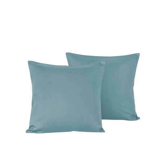 De Witte Lietaer Set Kussenslopen Olivia Arctic - 2 stuks - 40 x 40 cm - Blauw - Katoen Satijn