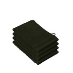 De Witte Lietaer Washandjes Stephanie Khaki- 15 x 21 cm - set 4 stuks - Groen - Katoen