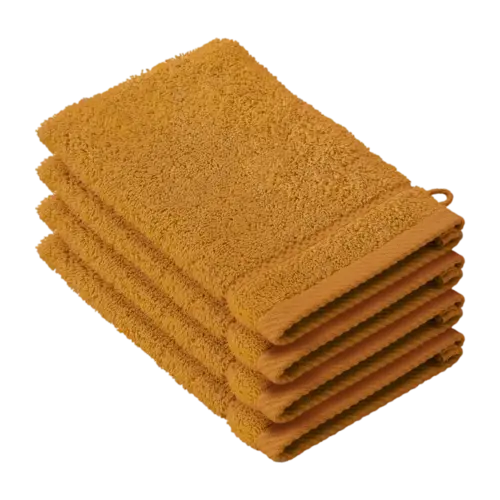 De Witte Lietaer Washandjes Stephanie Copper - 15 x 21 cm - set 4 stuks - Oranje - Katoen