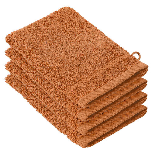 De Witte Lietaer Washandjes Stephanie Caramel - 15 x 21 cm - set 4 stuks - Katoen