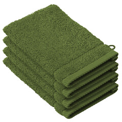 De Witte Lietaer Washandjes Stephanie Cactus - 15 x 21 cm - set 4 stuks - Groen - Katoen