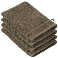 De Witte Lietaer Washandjes Stephanie Falcon - 15 x 21 cm - set 4 stuks - Bruin - Katoen