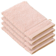 De Witte Lietaer Washandjes Stephanie Almond Blossom - 15 x 21 cm - set 4 stuks - Roze - Katoen
