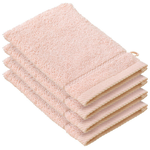 De Witte Lietaer Washandjes Stephanie Almond Blossom - 15 x 21 cm - set 4 stuks - Roze - Katoen