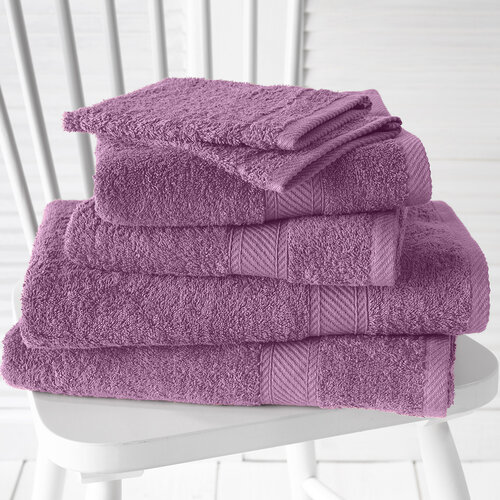 De Witte Lietaer Promopack Smokey Grape - 2 washandjes + 2 handdoeken + 2 badhanddoeken - Paars - Katoen
