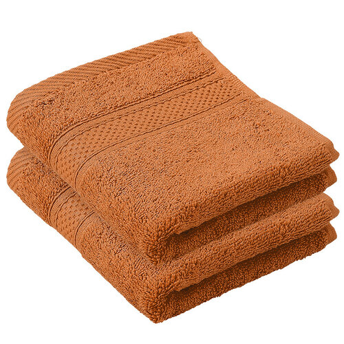 De Witte Lietaer Gastendoekje Stephanie Caramel - 30 x 50 cm - 2 stuks - Bruin - Katoen