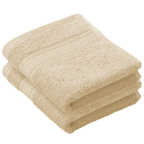 De Witte Lietaer Gastendoekje Stephanie Sand - 30 x 50 cm - 2 stuks - Beige - Katoen