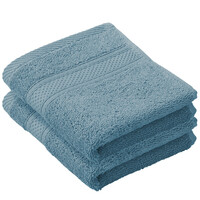 De Witte Lietaer Gastendoekje Stephanie Arctic - 30 x 50 cm - 2 stuks - Blauw - Katoen