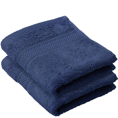 De Witte Lietaer Gastendoekje Stephanie Blue Indigo - 30 x 50 cm - 2 stuks - Blauw - Katoen