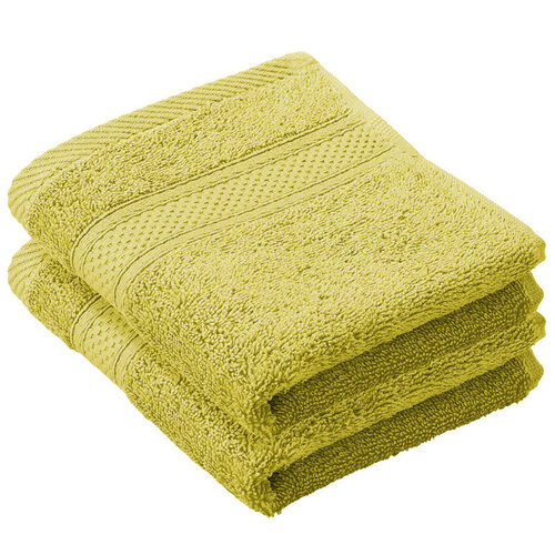 De Witte Lietaer Gastendoekje Stephanie Warm Olive - 30 x 50 cm - 2 stuks - Groen - Katoen