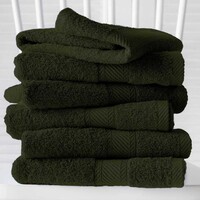 De Witte Lietaer Gastendoekjes Helene Khaki - 30 x 50 cm - 6 stuks - Groen - Katoen