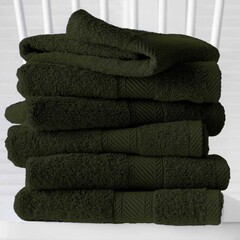 De Witte Lietaer Gastendoekjes Helene Khaki - 30 x 50 cm - 6 stuks - Groen - Katoen
