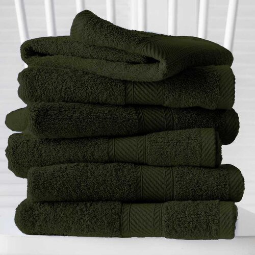 De Witte Lietaer Gastendoekjes Helene Khaki - 30 x 50 cm - 6 stuks - Groen - Katoen