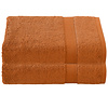 De Witte Lietaer Badhanddoek Stephanie Caramel - Set 2 stuks - 70 x 140 cm - Bruin - Katoen
