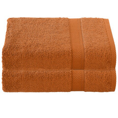 De Witte Lietaer Badhanddoek Stephanie Caramel - Set 2 stuks - 70 x 140 cm - Bruin - Katoen