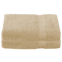 De Witte Lietaer Badhanddoek Stephanie Sand - Set 2 stuks - 70 x 140 cm - Beige - Katoen