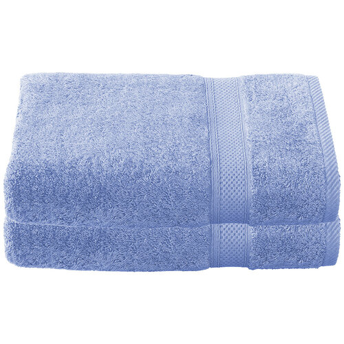 De Witte Lietaer Badhanddoek Stephanie Sky Blue - Set 2 stuks - 70 x 140 cm - Blauw - Katoen