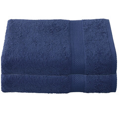 De Witte Lietaer Badhanddoek Stephanie Blue Indigo - Set 2 stuks - 70 x 140 cm - Blauw - Katoen