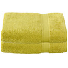 De Witte Lietaer Badhanddoek Stephanie Warm Olive - Set 2 stuks - 70 x 140 cm - Groen - Katoen