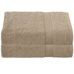 De Witte Lietaer Badhanddoek Stephanie Humus - Set 2 stuks - 70 x 140 cm - Bruin - Katoen