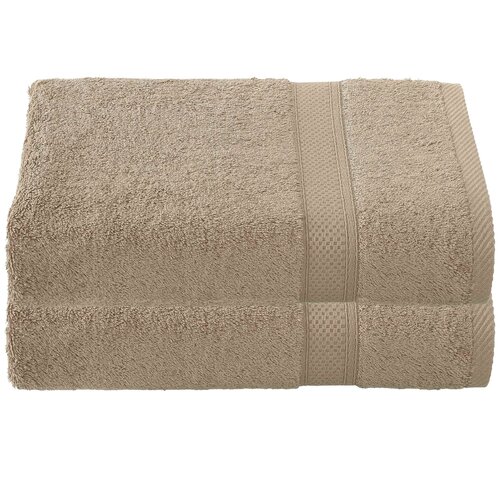 De Witte Lietaer Badhanddoek Stephanie Humus - Set 2 stuks - 70 x 140 cm - Bruin - Katoen