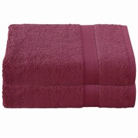 De Witte Lietaer Badhanddoek Stephanie Beet Red - Set 2 stuks - 70 x 140 cm - Rood - Katoen