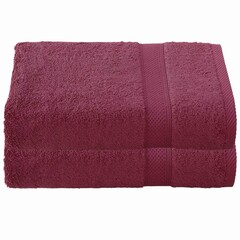 De Witte Lietaer Badhanddoek Stephanie Beet Red - Set 2 stuks - 70 x 140 cm - Rood - Katoen