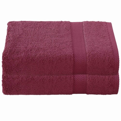 De Witte Lietaer Badhanddoek Stephanie Beet Red - Set 2 stuks - 70 x 140 cm - Rood - Katoen