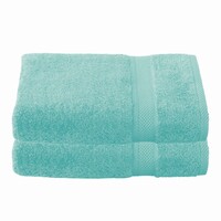 De Witte Lietaer Badhanddoek Stephanie Plume - Set 2 stuks - 70 x 140 cm - Groen - Katoen