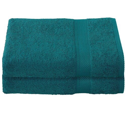 De Witte Lietaer Badhanddoek Stephanie Lake Green - Set 2 stuks - 70 x 140 cm - Groen - Katoen