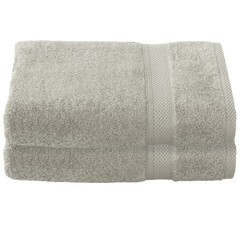 De Witte Lietaer Badhanddoek Stephanie Dove - Set 2 stuks - 70 x 140 cm - Grijs - Katoen