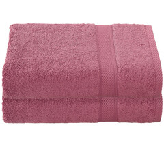 De Witte Lietaer Badhanddoek Stephanie Carmine - Set 2 stuks - 70 x 140 cm - Roze - Katoen