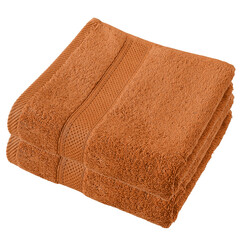 De Witte Lietaer Handdoek Stephanie Caramel - Set 2 stuks - 50 x 100 cm - Bruin - Katoen