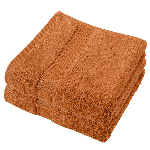 De Witte Lietaer Handdoek Stephanie Caramel - Set 2 stuks - 50 x 100 cm - Bruin - Katoen
