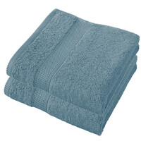 De Witte Lietaer Handdoek Stephanie Arctic - Set 2 stuks - 50 x 100 cm - Blauw - Katoen
