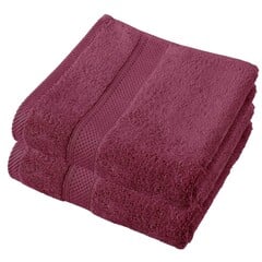 De Witte Lietaer Handdoek Stephanie Beet Red - Set 2 stuks - 50 x 100 cm - Rood - Katoen
