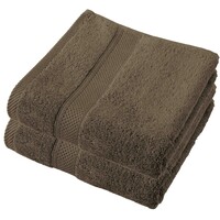 De Witte Lietaer Handdoek Stephanie Falcon - Set 2 stuks - 50 x 100 cm - Bruin - Katoen