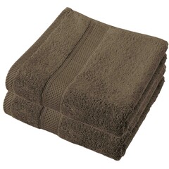 De Witte Lietaer Handdoek Stephanie Falcon - Set 2 stuks - 50 x 100 cm - Bruin - Katoen