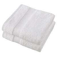 De Witte Lietaer Handdoek Stephanie White - Set 2 stuks - 50 x 100 cm - Wit - Katoen