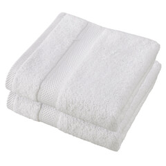 De Witte Lietaer Handdoek Stephanie White - Set 2 stuks - 50 x 100 cm - Wit - Katoen