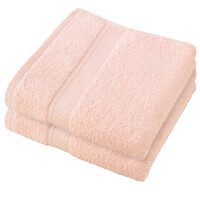 De Witte Lietaer Handdoek Stephanie Almond Blossom - Set 2 stuks - 50 x 100 cm - Roze - Katoen